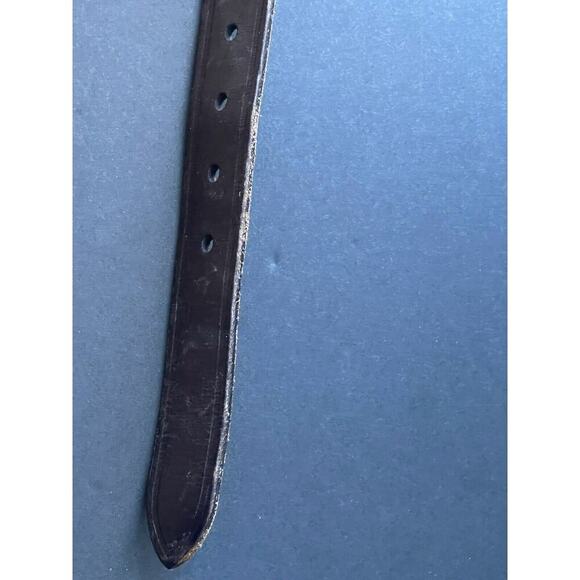Ralph Lauren Womens Belt Size 32 Brown Genuine Italian Leather Embossed Casual - Picture 9 of 9